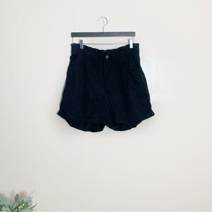 [H&M] Black High Rise Paperbag Shorts